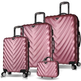 Zoozie Bags Juego de maletas 4 piezas Oro rosa